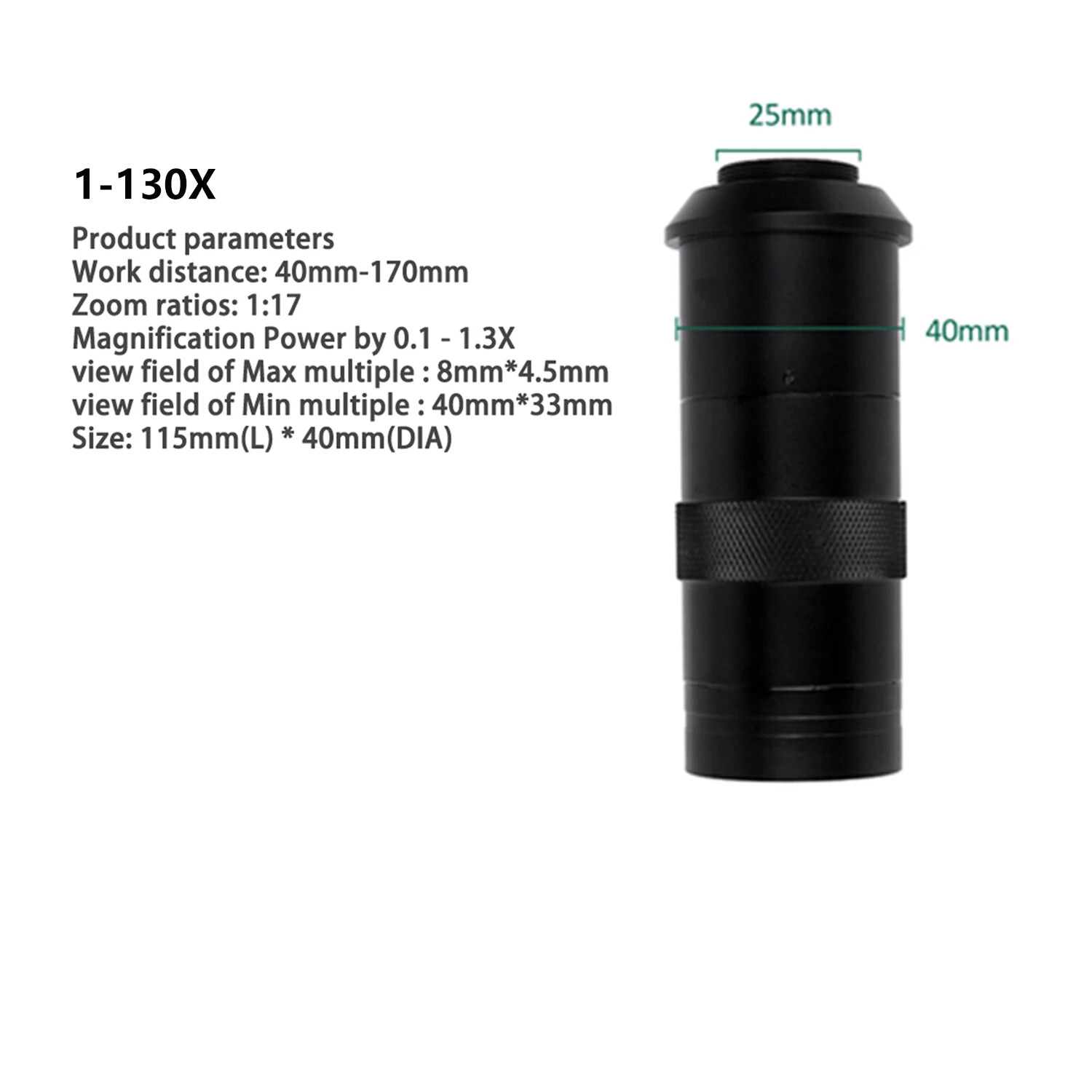 Adjustable Magnification Microscope Lens Zoom C Mount Lens For Microscope Camera