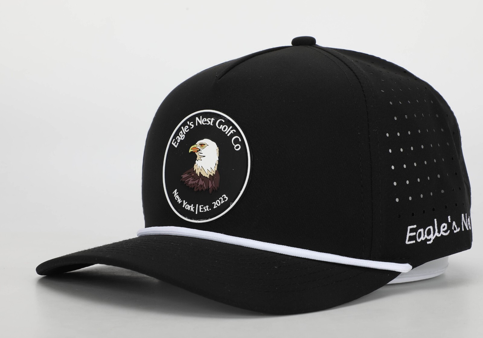 Rope Snapback Golf Hat/Cap Eagle's Nest Golf Co. (Black)
