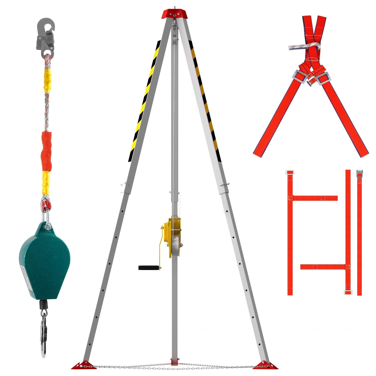 2600 lbs Confined Space Tripod Adjustable Legs Heavy-Duty Confined Space Rescue
