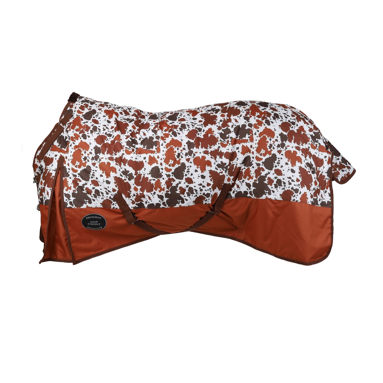Showman PONY/YEARLING 48-54" Cow Print 1200D Waterproof/Breathable Blanket