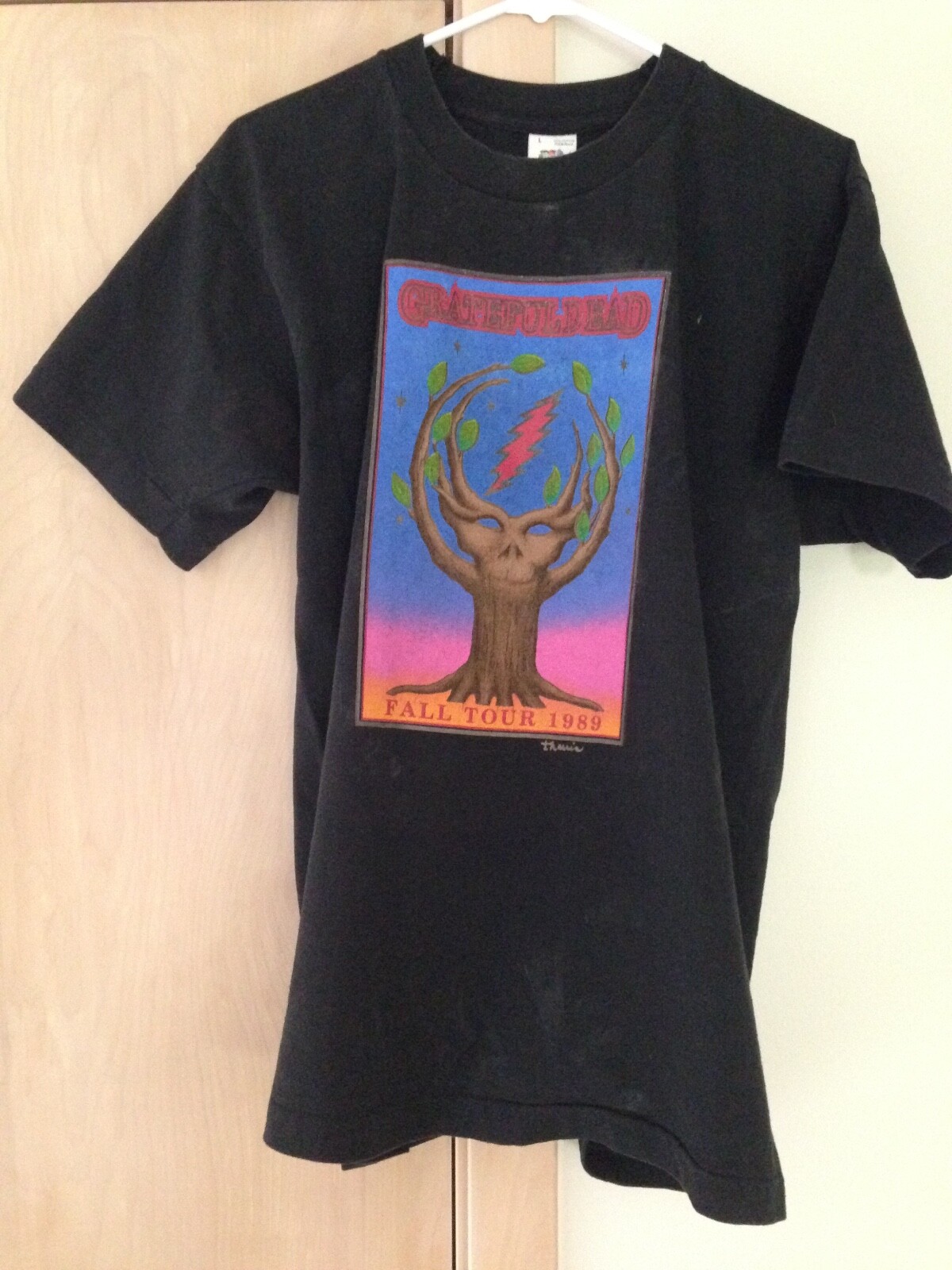 Grateful Dead 1989 FALL TOUR Vintage Shirt Warlocks Hampton Coliseum Miami RARE 