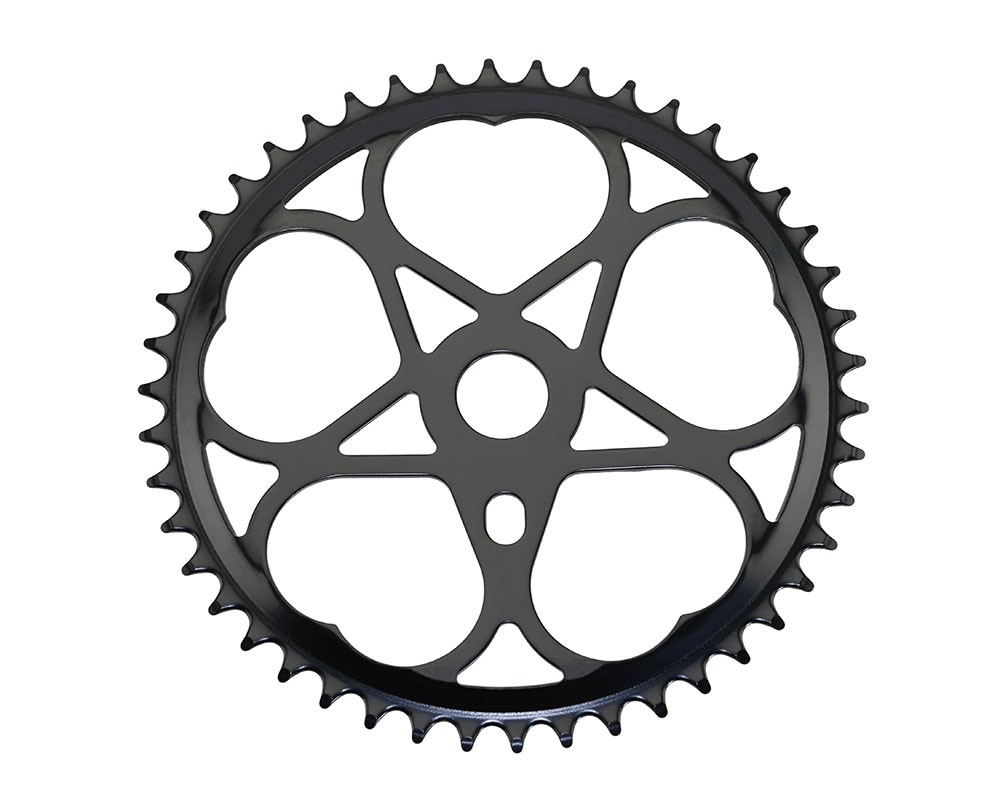 Bike Steel Chainring Sweet Heart 1/2 X 1/8 46t Black.