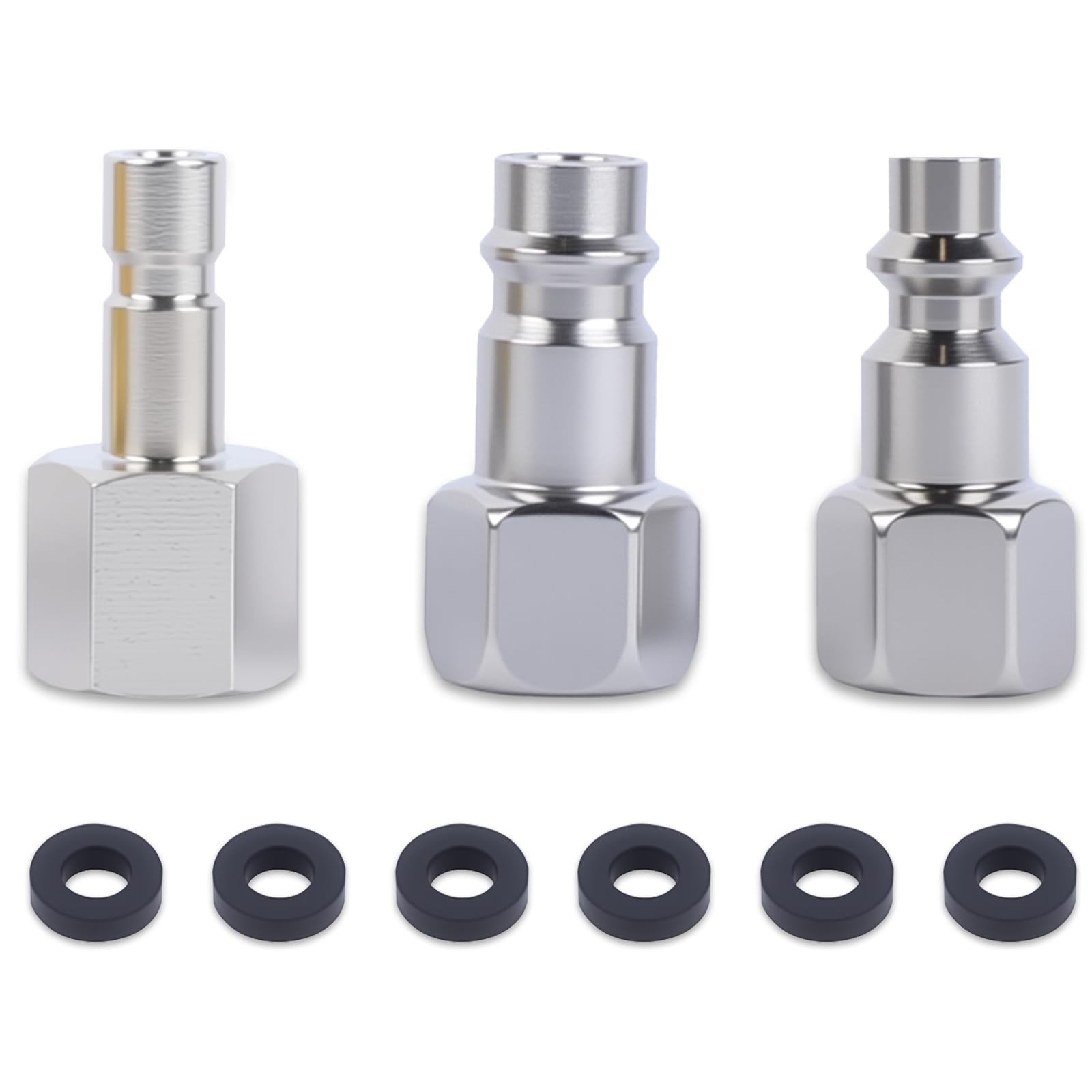 OURANTOOLS 3PCS Quick Connect Brake Bleeder Nner-13mm,Outer-16mm, Silver
