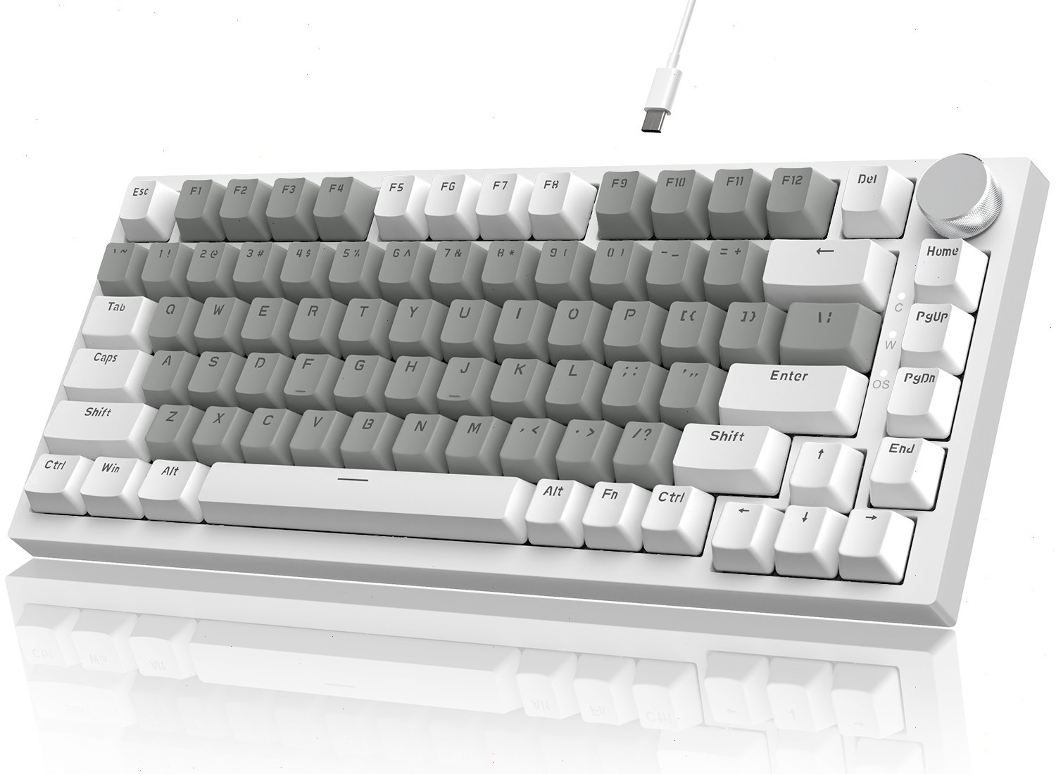 AJAZZ AK820 Wired Mechanical Keyboard 75% Gasket-mounted Type-C TFT Display&Knob