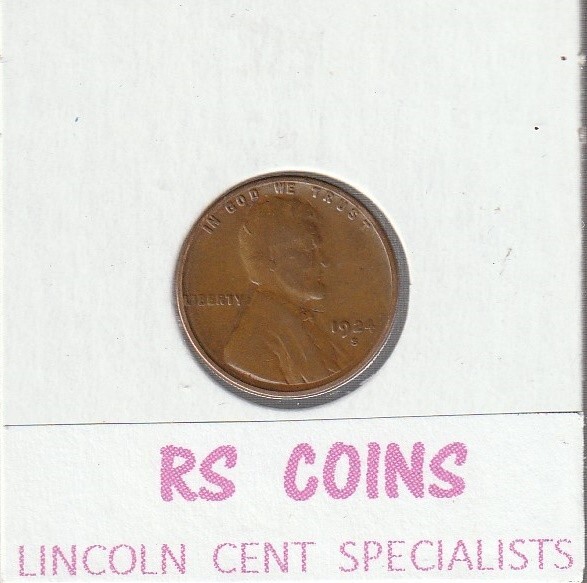 1924S + 1925S + 1927S + 1928S  - S  mints -  4  COIN LINCOLN CENT SET / RS COINS