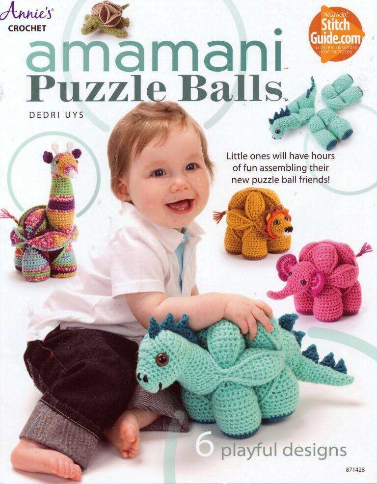 NEW ANNIES CROCHET AMAMANI PUZZLE BALLS 6 PLAYFUL DESIGNS