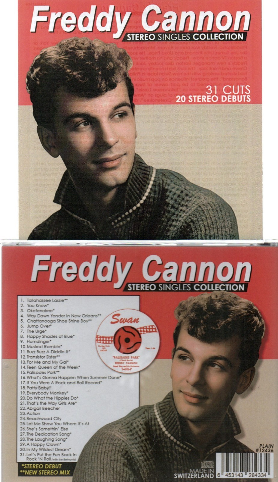 FREDDY CANNON STEREO SINGLES COLLECTION 31 CUTS 20 STEREO DEBUTS IMPORT CD