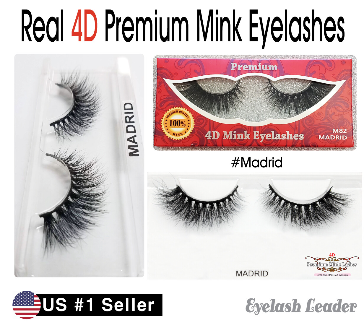 ❤️💕Better than 3D "Stardel 4D Mink Eyelashes" #Madrid | US SELLER ❤️💕