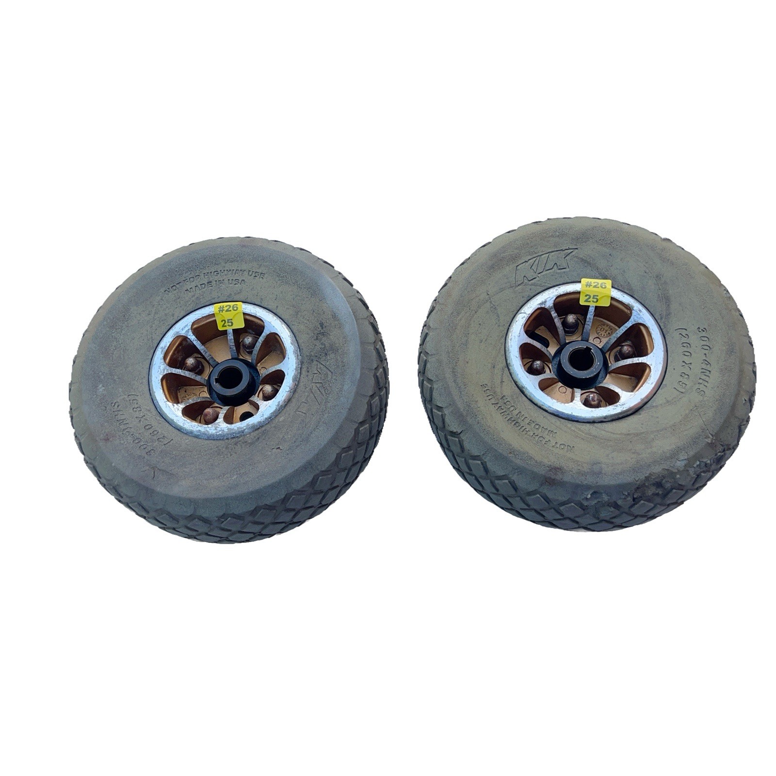 PAIR REAR DRIVE WHEEL TIRE HUBS GOLDEN COMPANION I / II MOBILITY SCOOTER PARTS