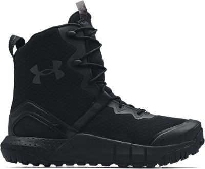 Under Armour Men's Micro G Valsetz Tactical Boots Black/Black/Pitch Gray - 30237