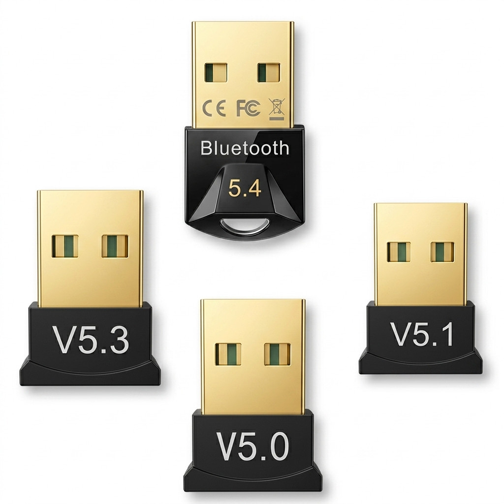 USB Bluetooth 5.4 5.3 5.0 Wireless Adapter Dongle for PC Laptop Windows 11 10 8