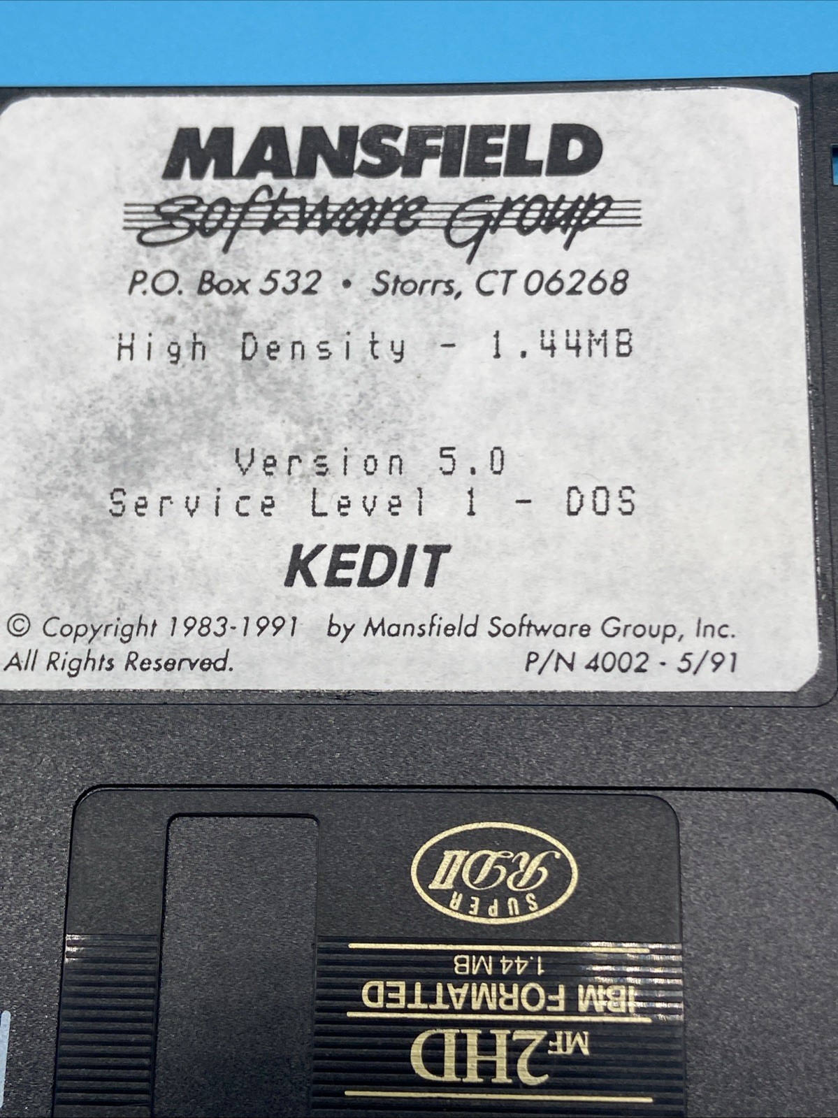Vintage KEDIT Version 5.0 DOS Text Editor 3.5" Floppy Disk - Untested