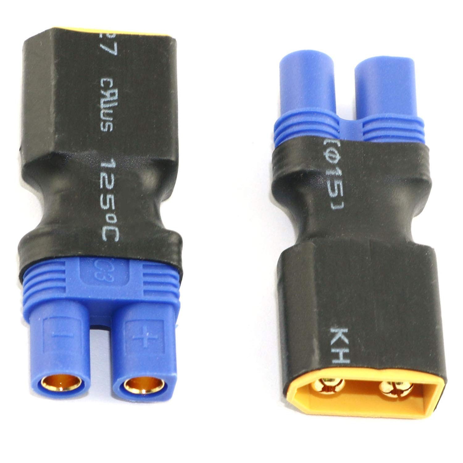 2-Pack XT60 Male to EC3 Female Converter Connector Adapter No Wires