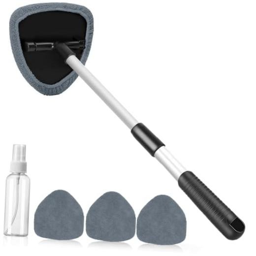 Windshield Cleaning Tool, Car Window Cleaner Windshield Cleaner with 4 Gray