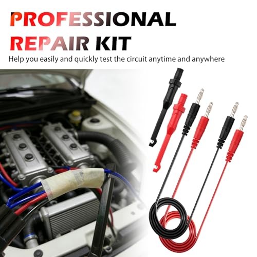 2PCS Multimeter Test Lead Back Probe Kit Automotive,Wire Piercing Probe Clip