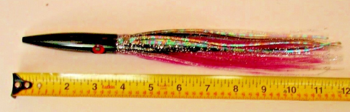 WAHOO 12" High Speed Bullet Trolling Saltwater Fishing Lure Dart Purple Black