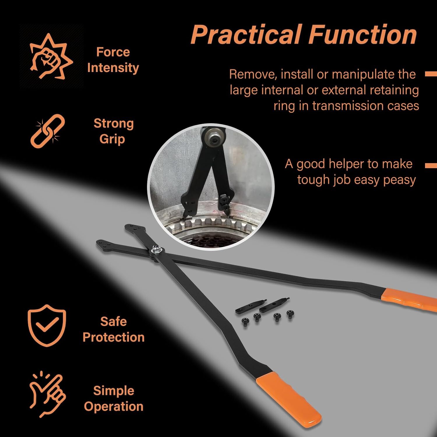 1489 26" Internal Retaining Ring Pliers with Interchangeable Tips for Lang Tools