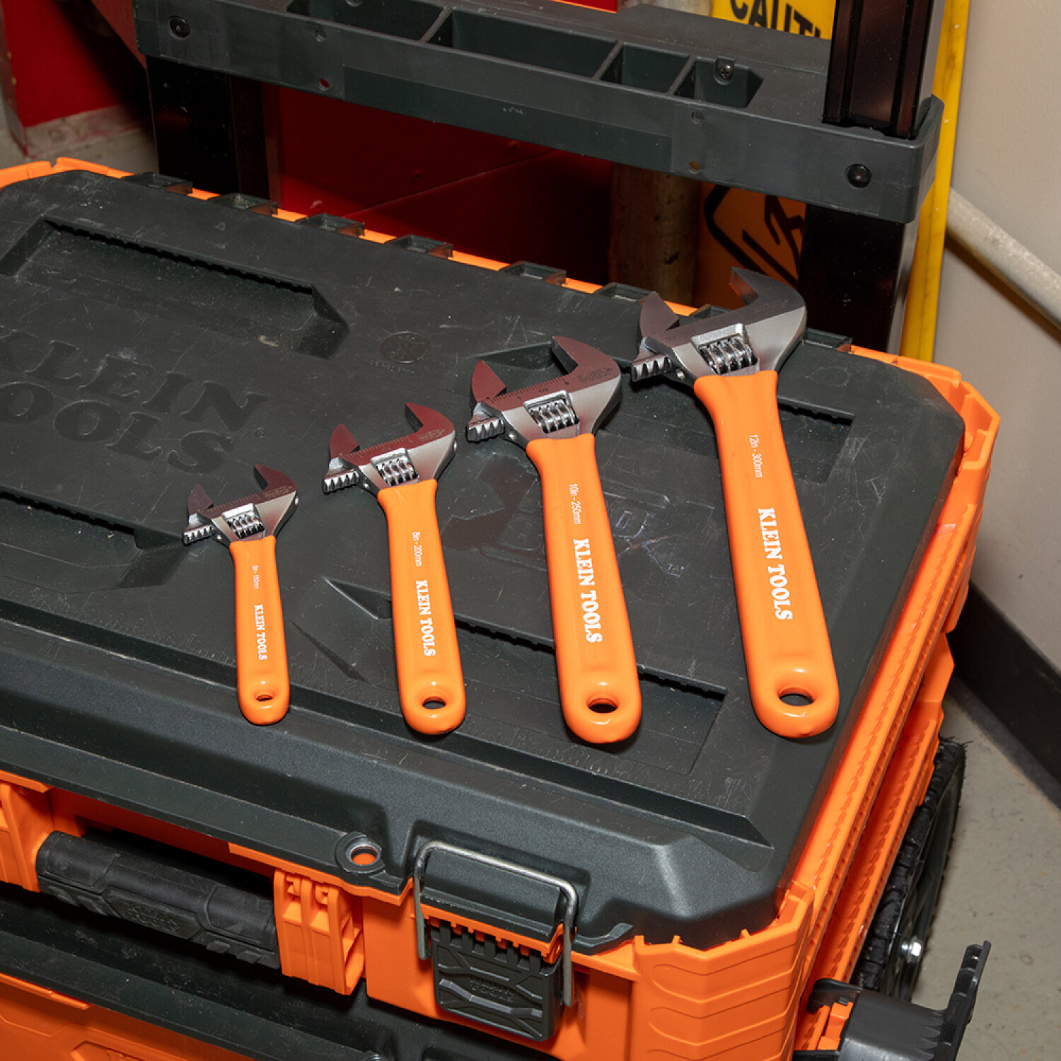 Klein Tools D5074 Extra-Capacity Adjustable Wrenches, 4 Pieces