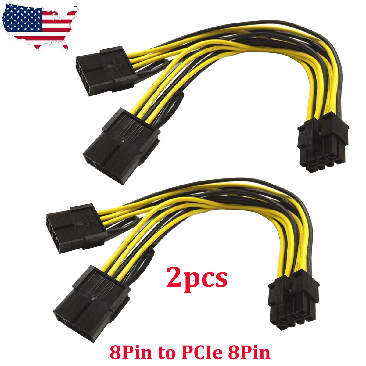NVIDIA dual 8 to 8 Graphics Card Power Cable Tesla K80 M40 Grid M60 P40 P100 GPU