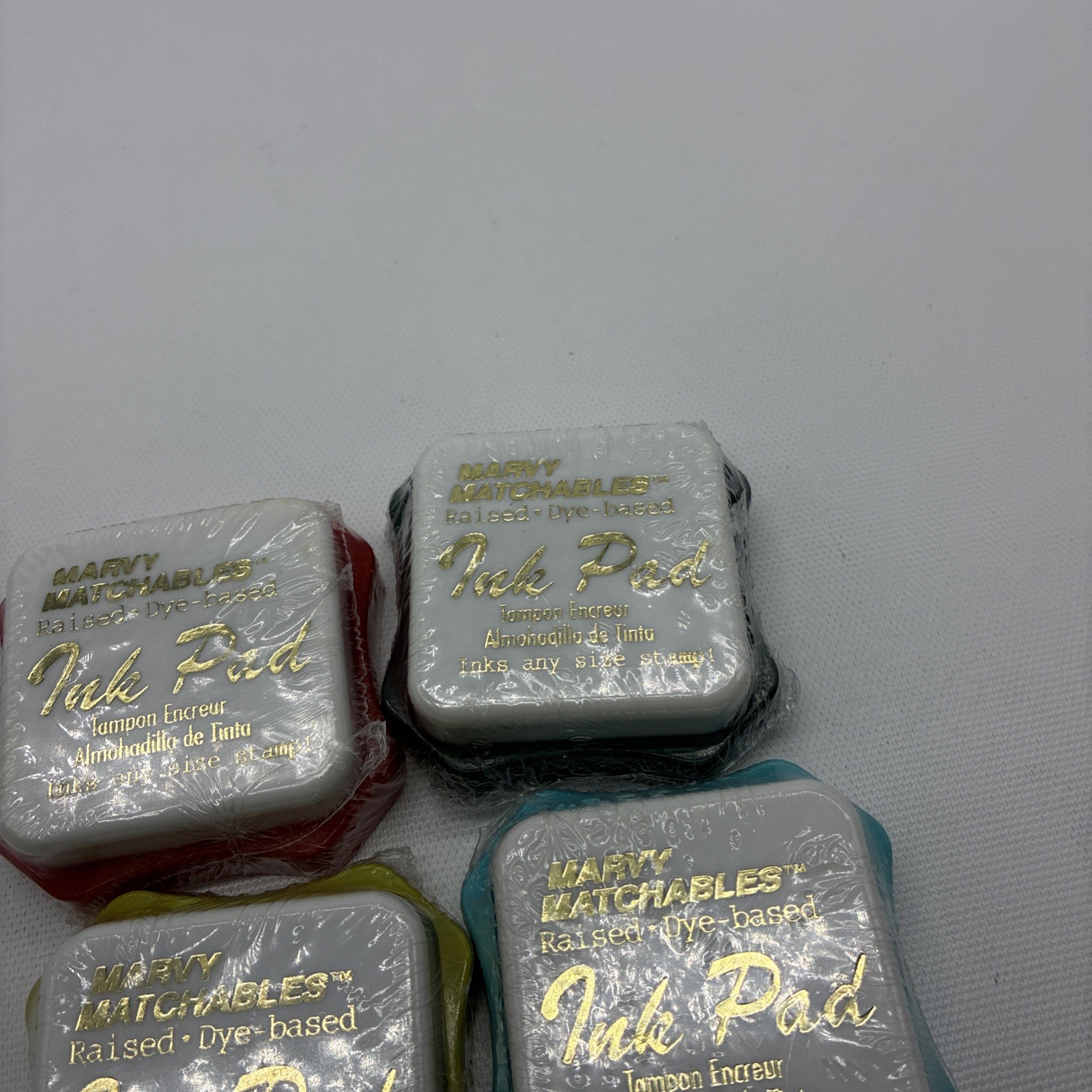 4 MARVY MATCHABLES RAISED-DYE-BASED ''INK PADS New