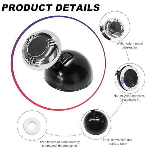 Metal Joystick Car Push Start Button Cover, Universal One-Touch Start Silver