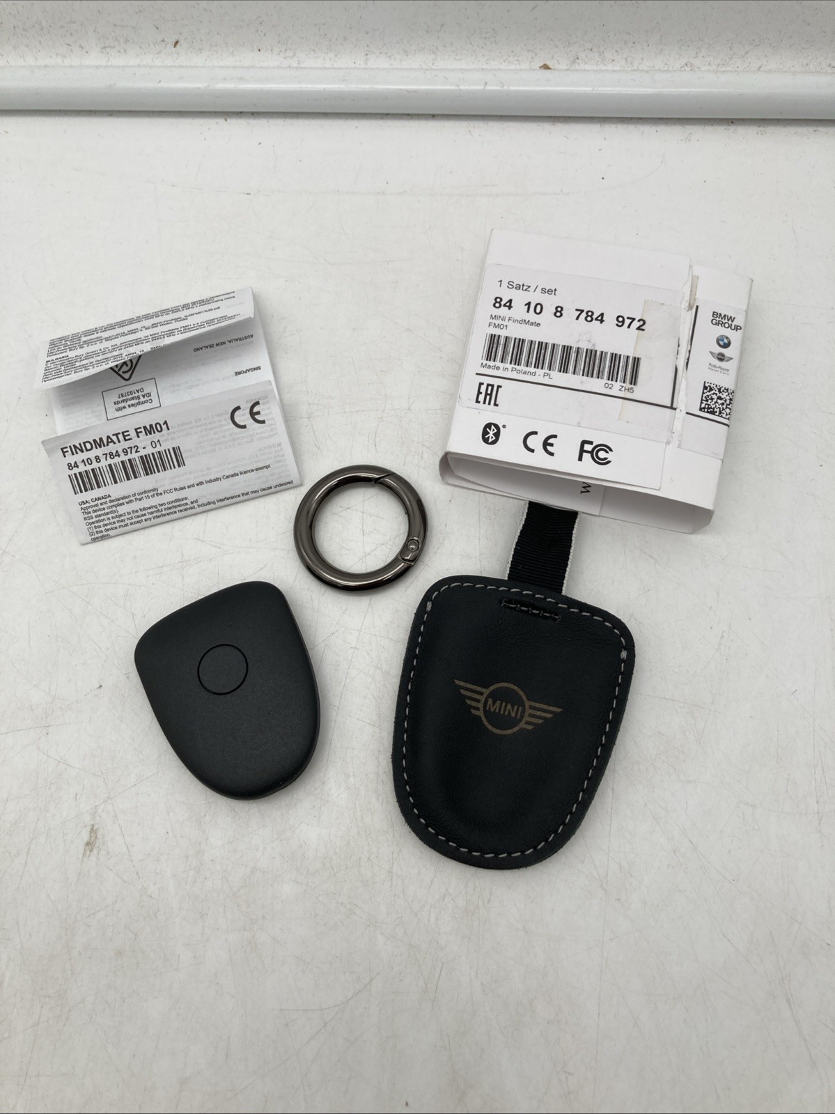 OEM Mini Cooper FindMate FM01 Key Fob Bluetooth Tracker 84108784972 Unused