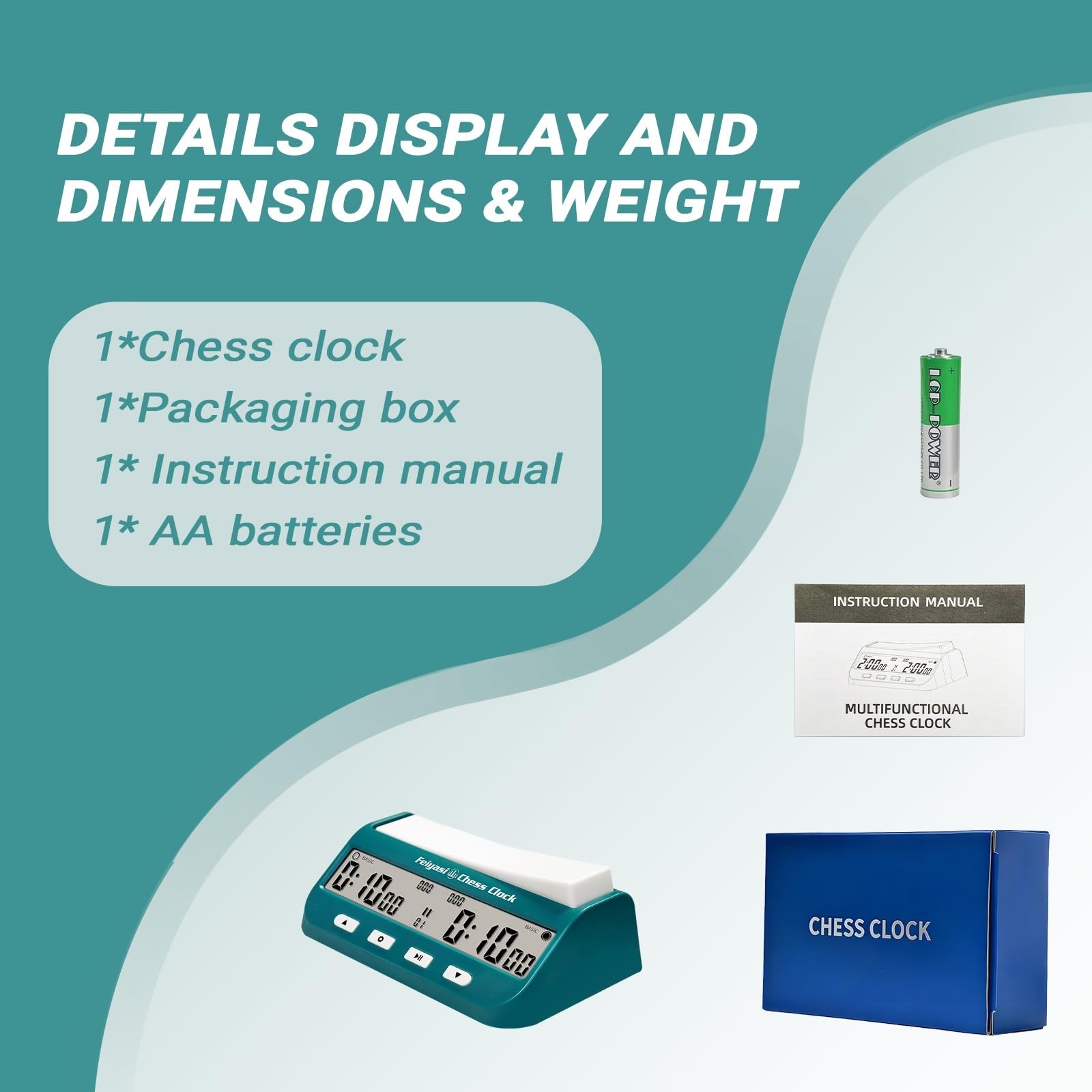 Chess Clock, Competition Specific Chess Timer, Portable Digital Electronic La...