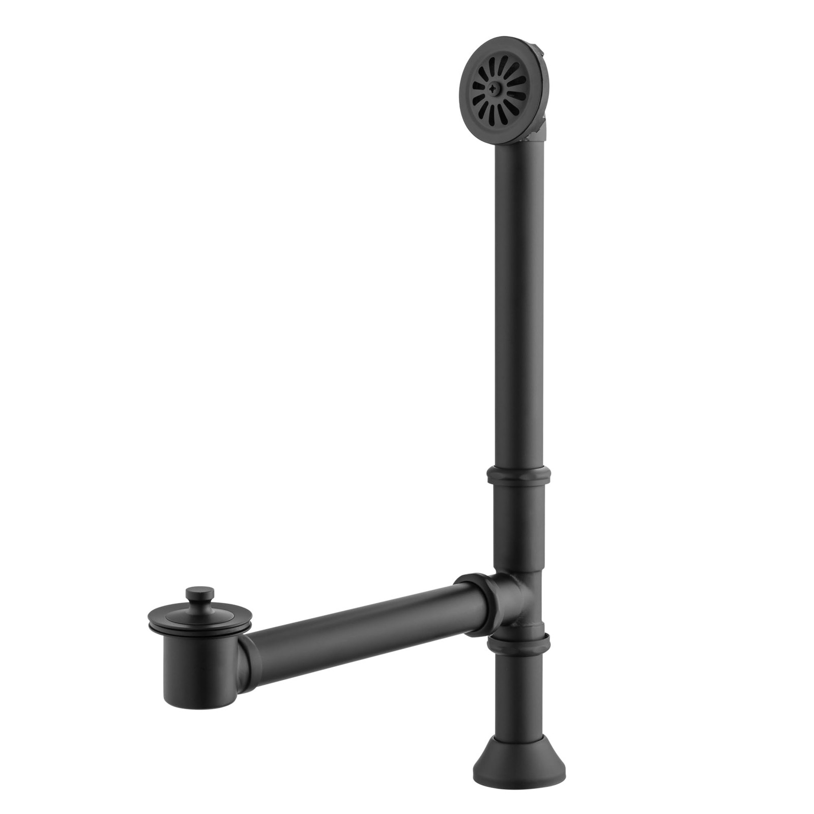 Artiwell Vintage Claw Foot Tub Drain Kit with Lift and Turn Bath Matte Black