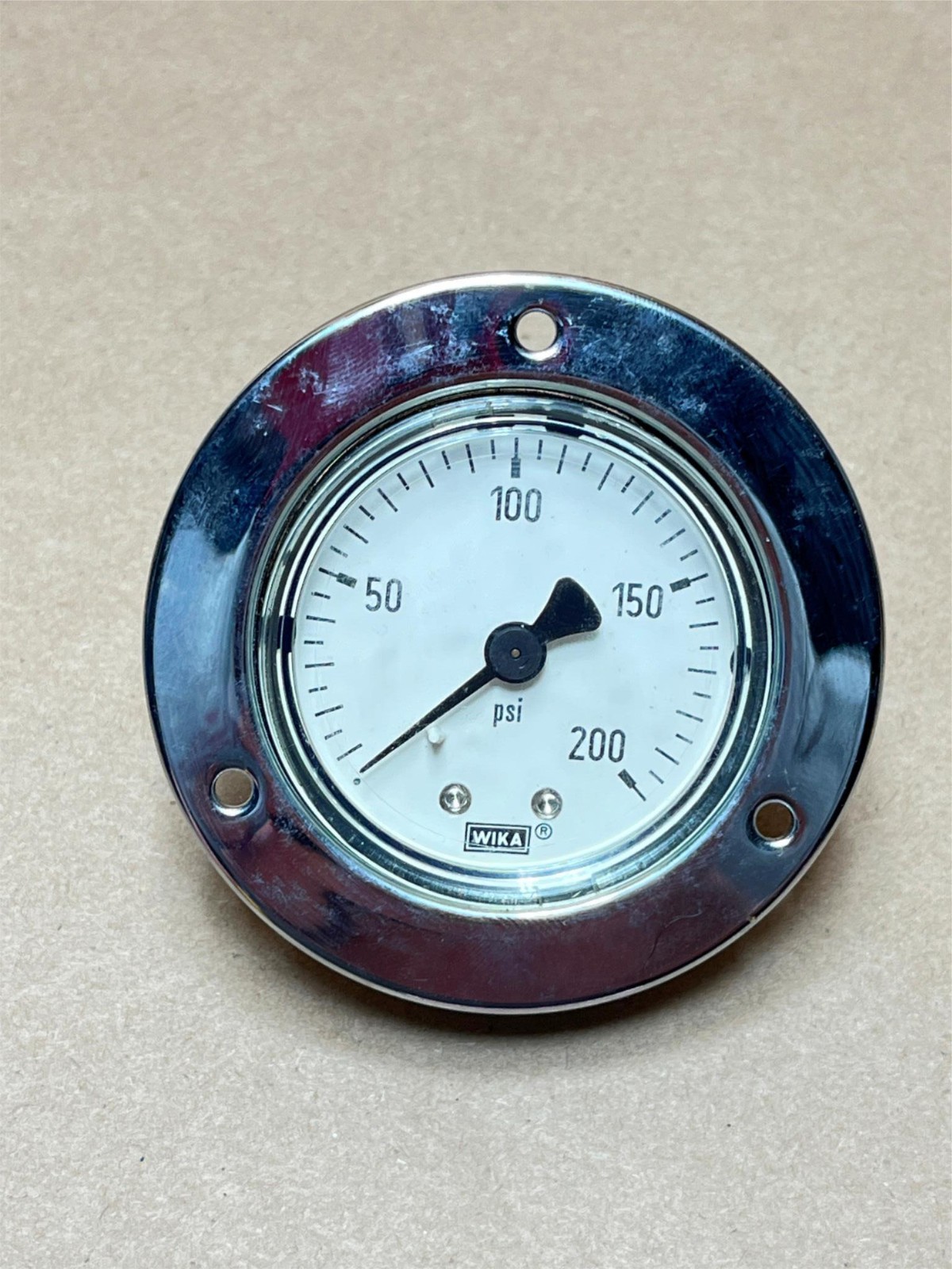 2" Panel Mount Pressure Gauge 200 PSI Rear 1/8" Connector