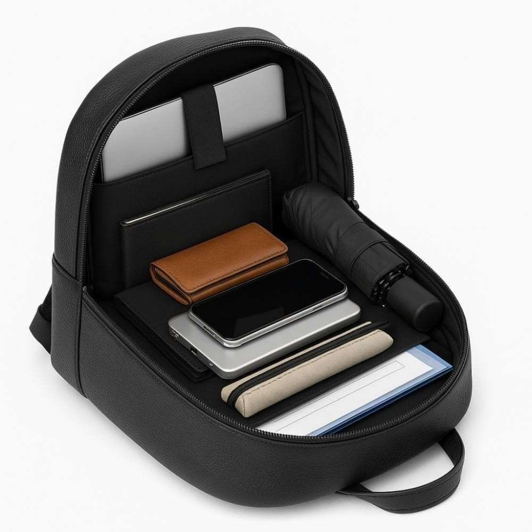Leather men's backpack large capacity commuting From Japan