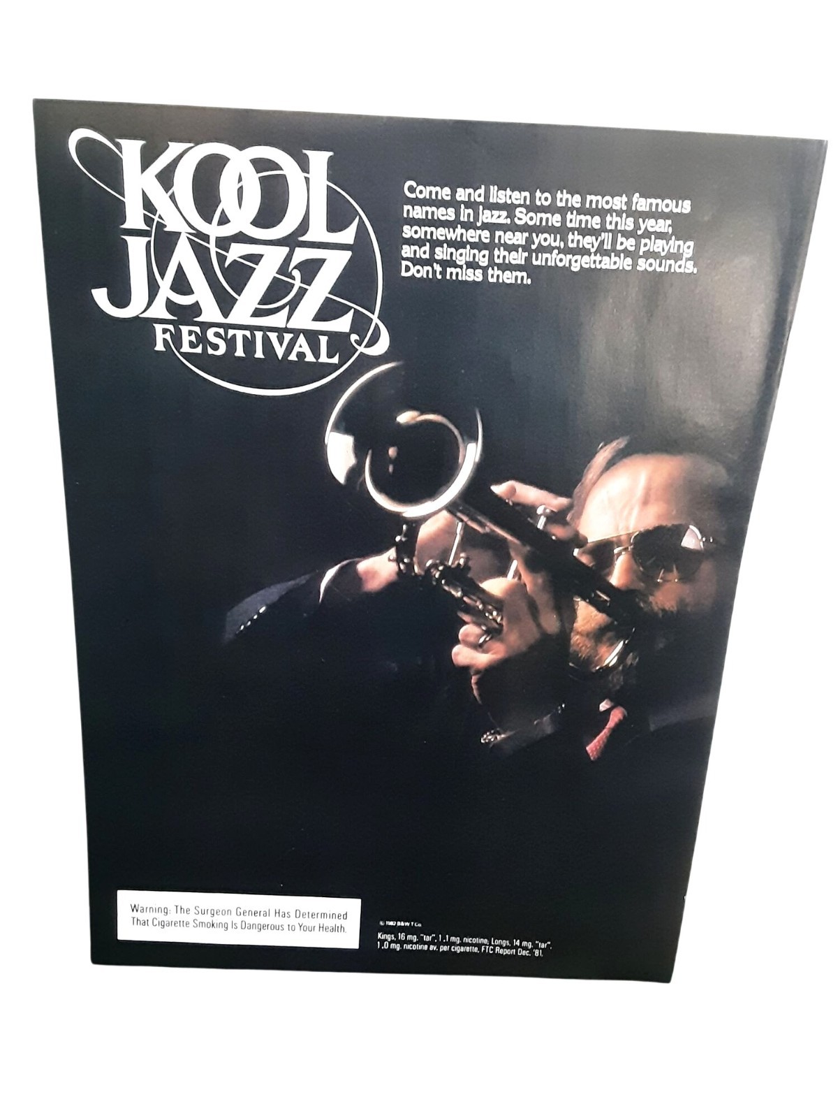 1982 Kool Jazz Festival Vintage Print Ad Concert Music Tour