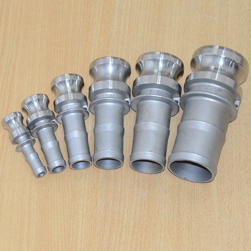 1/2" 1" 3" Type E Camlock Male Adapter to Hose Barb Stainless Steel 304 Fitting