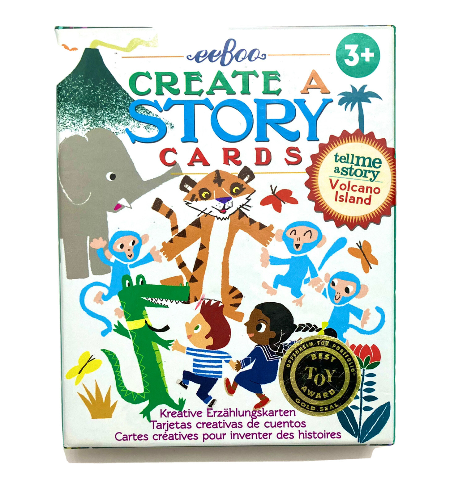 eeBoo Volcano Island Create A Story Pre-Literacy Cards for Kids. Best Toy Award!