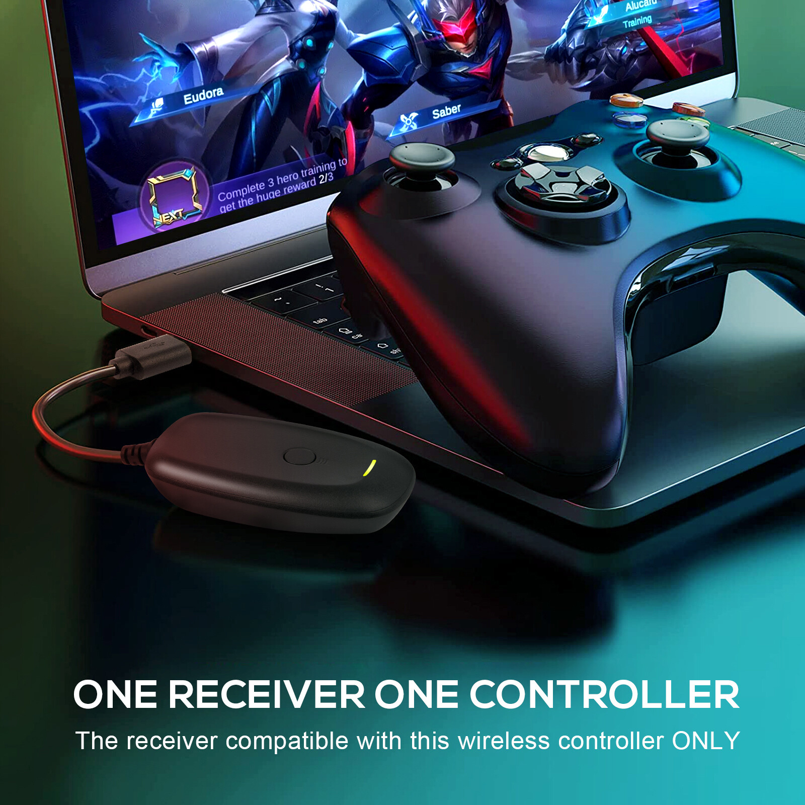 Wireless Game Controller Gamepad for Microsoft XBOX 360/360Slim/E PC WIN 7 8 10