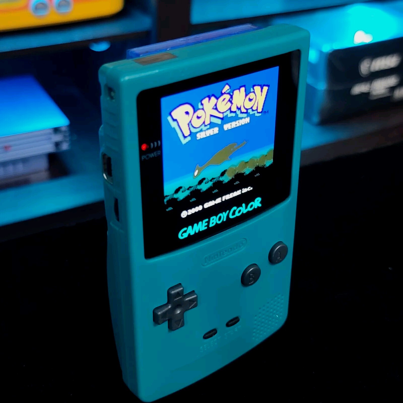 Teal Gameboy Color Console OLED Touch Screen GBC Game Boy