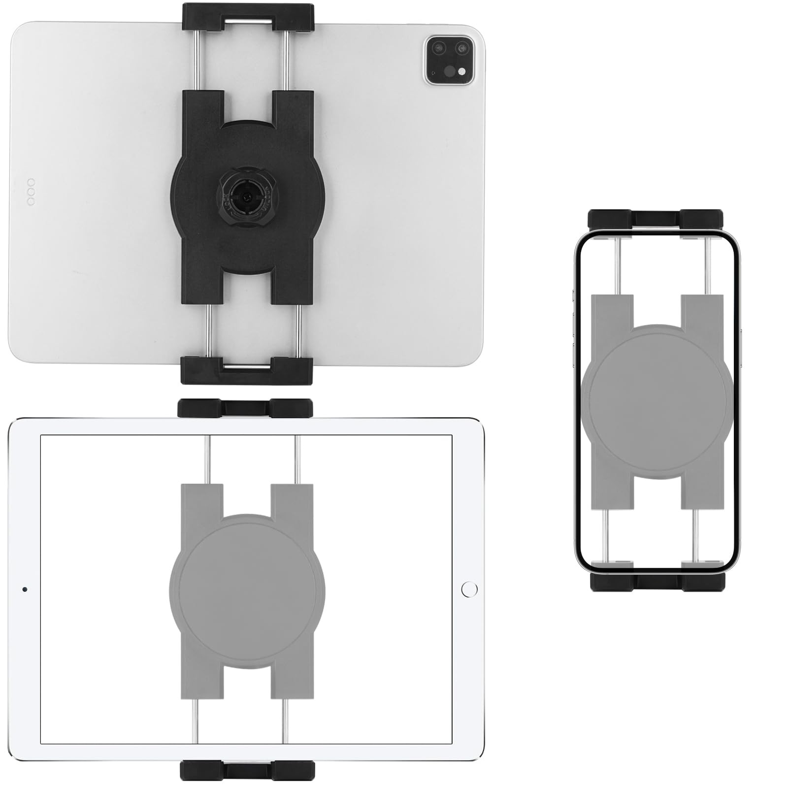 Tablet Holder Clamp Clip Mount Replacement with 17mm Ball Joint Socket Black