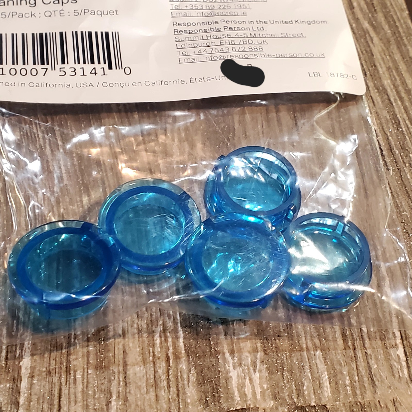 ONE Edge Systems Hydrafacial Blue Clear Cleaning Cap Tip 70185 5 Pack