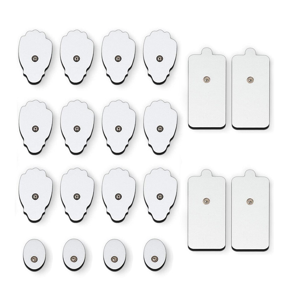 20 Replacement Pads for Massagers Tens Units electrode Pads White Cloth