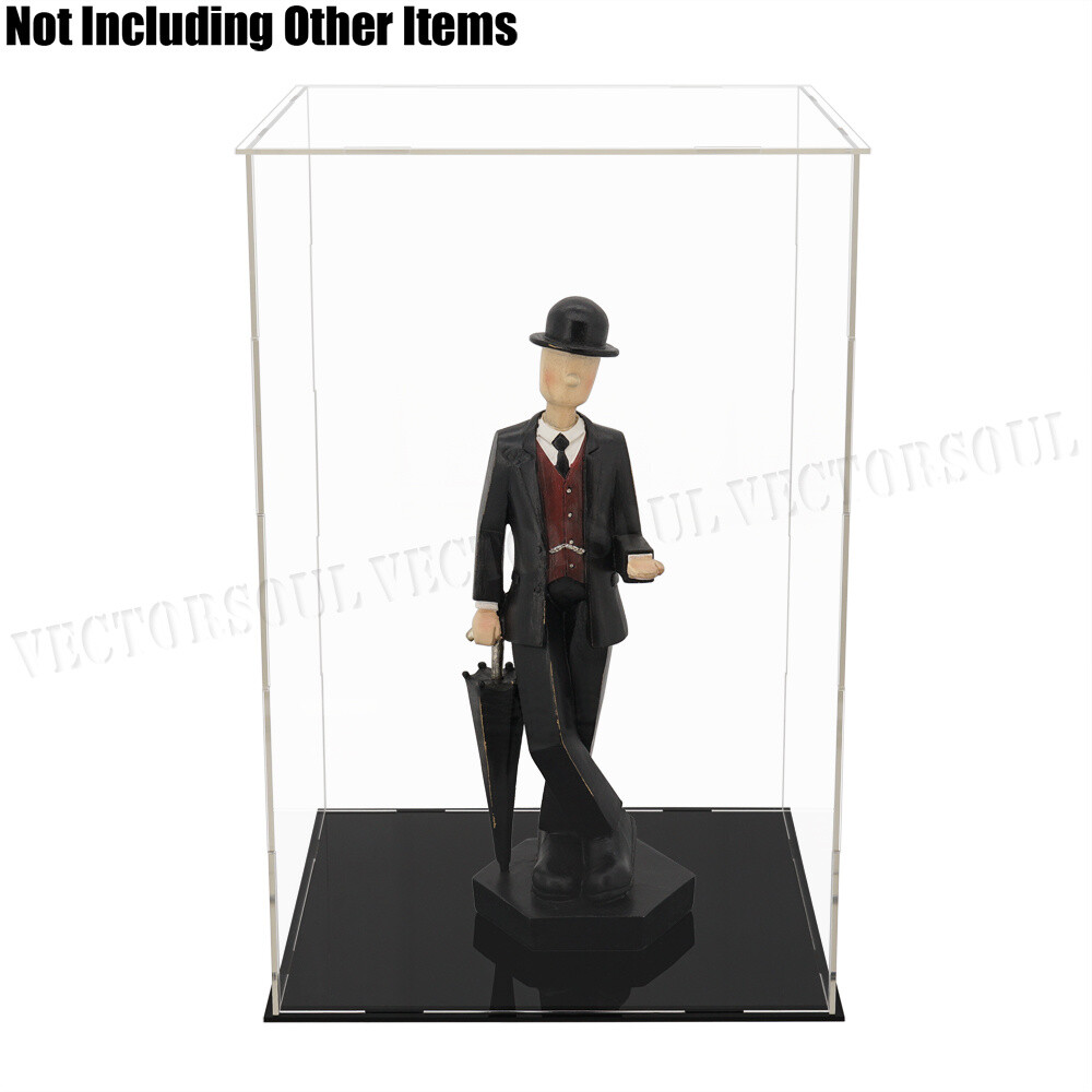 17" Large Acrylic Display Case Dustproof Clear Box Action Figures Self-Install