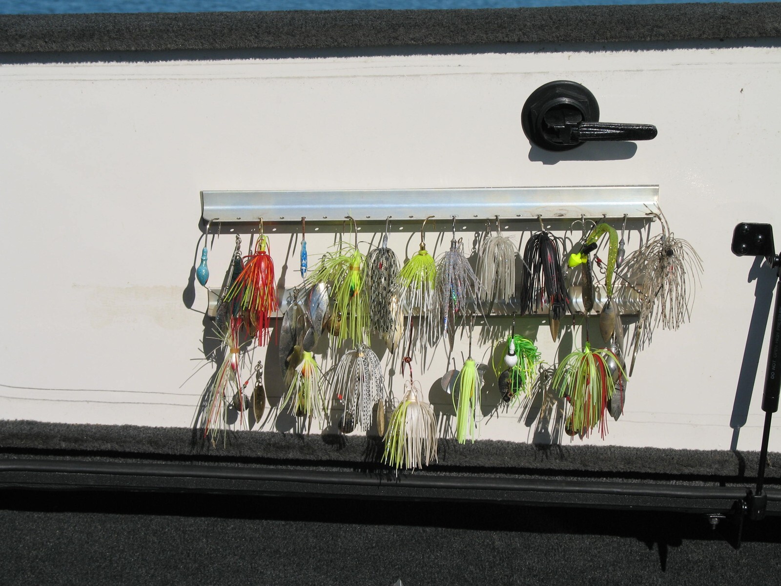QTY 2:  Bait Bar Fishing Lure Holder for Fishing Bass Boats - FREE Shipping