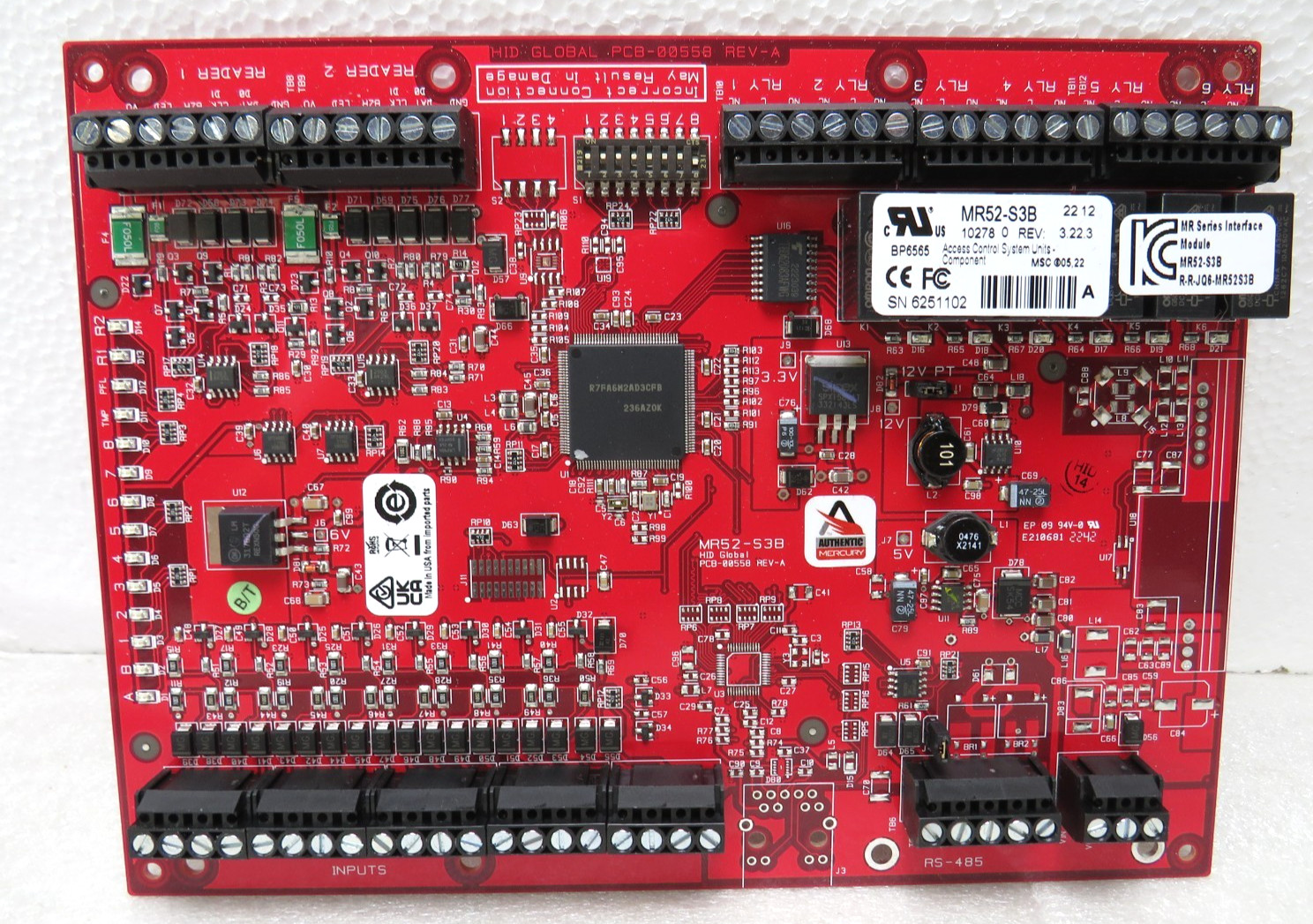 Lenel MR52-S3B Dual-Card Reader Interface Panel [CTKC]