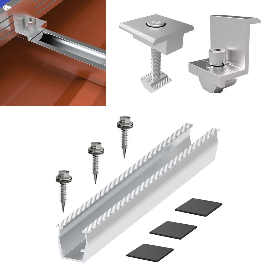Bracket Rails Clamp Fastening Module Mounting Photovoltaic Solar Panel