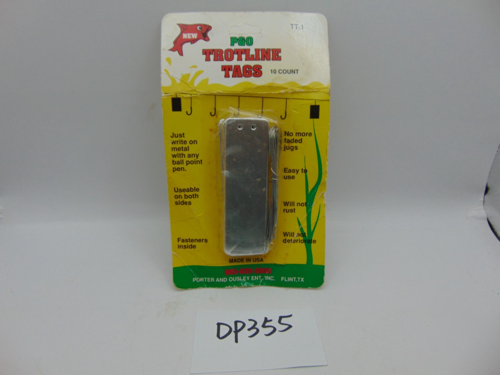 Lot of 10 Trotline Tags P&O New NOS Porter & Ousley USA MAde