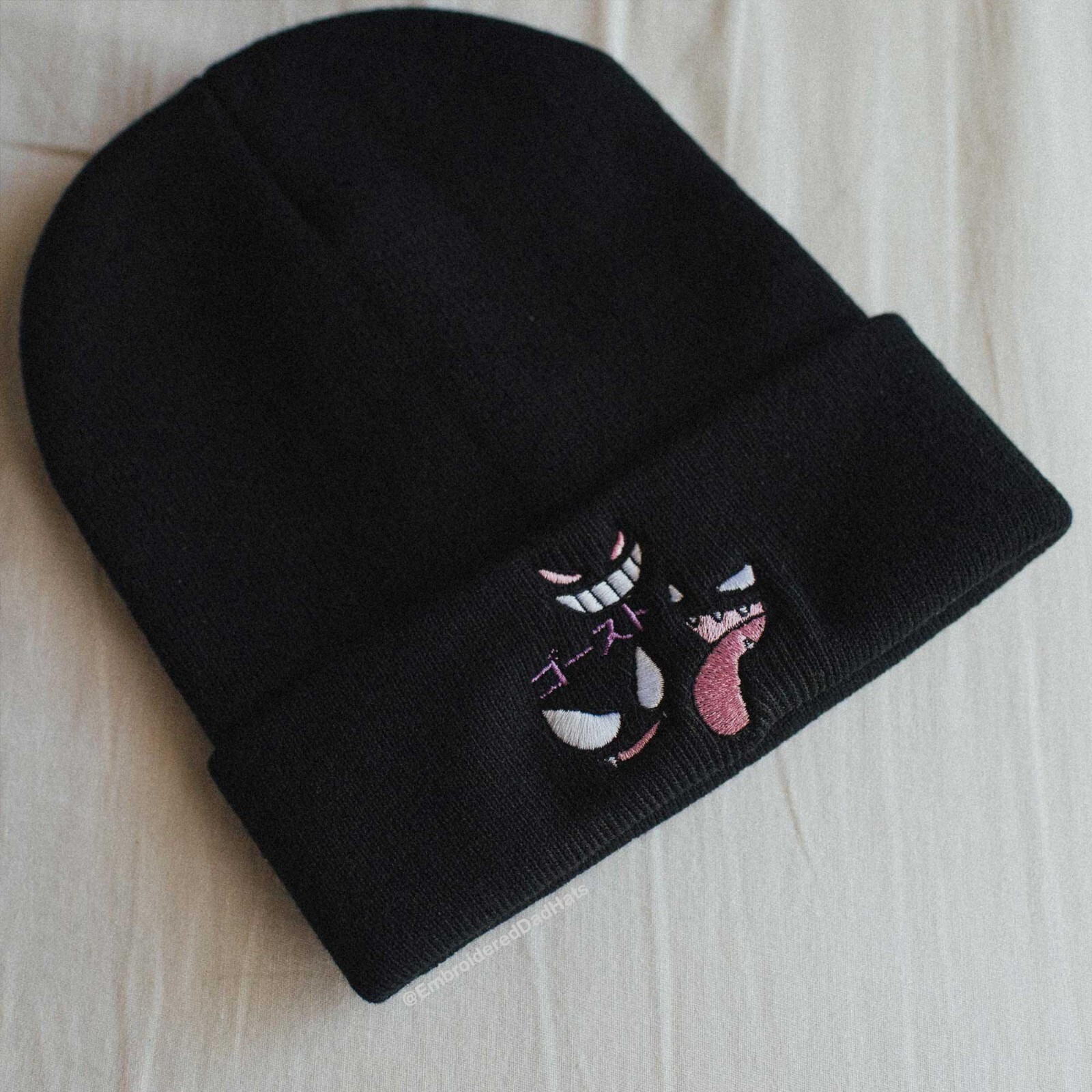 Ghost Type Gengar, Ghastly ,Haunter Anime Embroidered Beanie