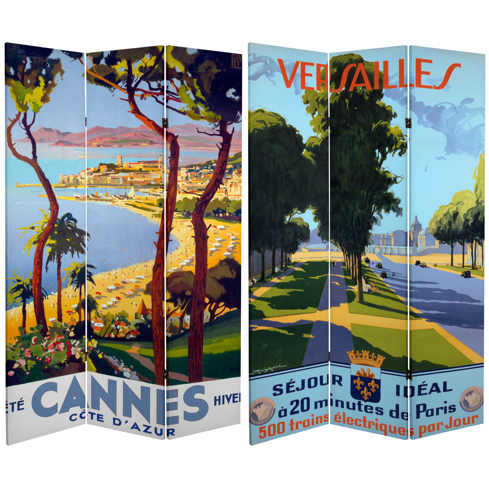 6 ft. Tall Double Sided Cannes/Versailles Room Divider