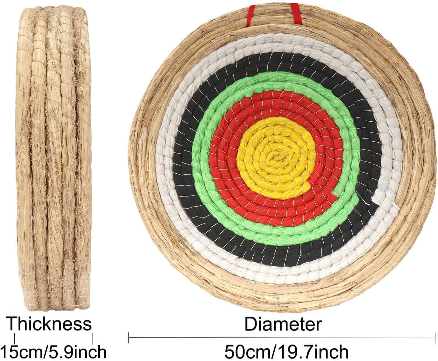 Eco-Friendly Straw Archery Target 19.7" with 5 Layers - Perfect for Practicing