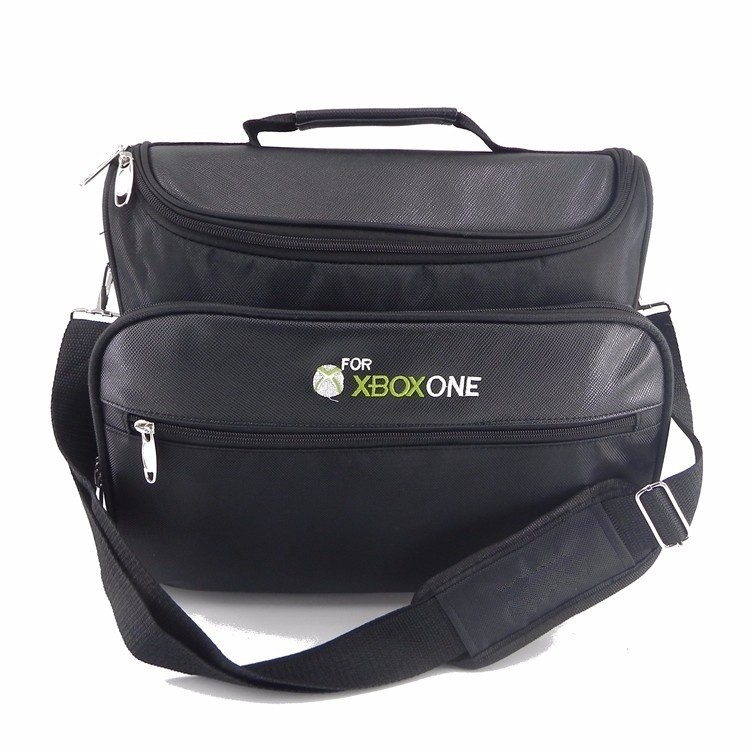 Black Travel Shoulder Carrying Bag for Microsoft Xbox One 360 Console Game Case
