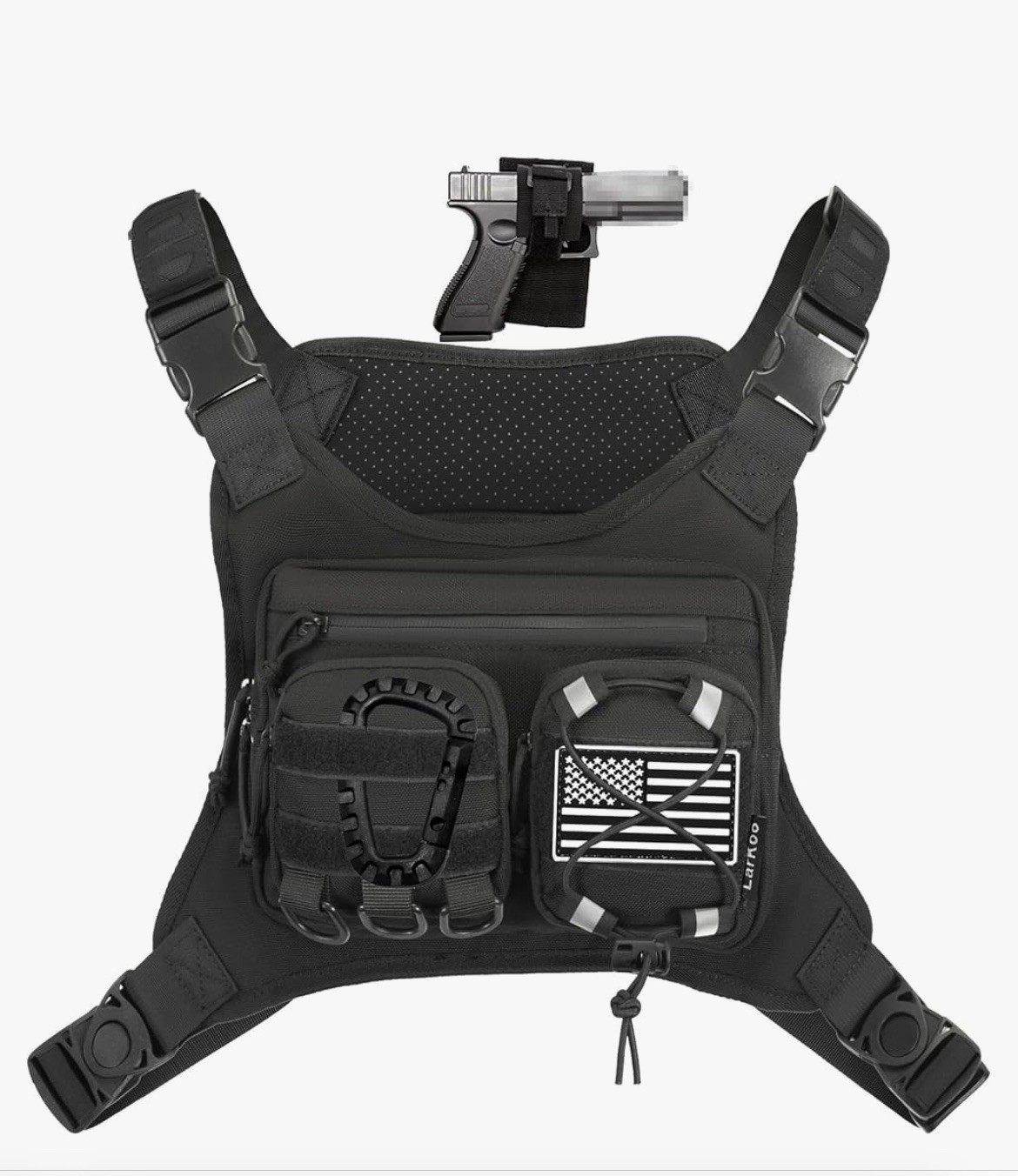 Sports Chest Bag for Men & Women EDC Pouch Bag Chest Vest Holster Fits Most P...