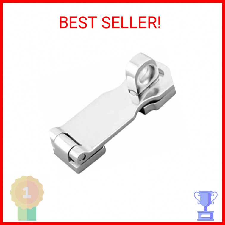 Marine Grade Stainless Steel Heavy Duty Door Hasp with Turning Padlock Eye Mount