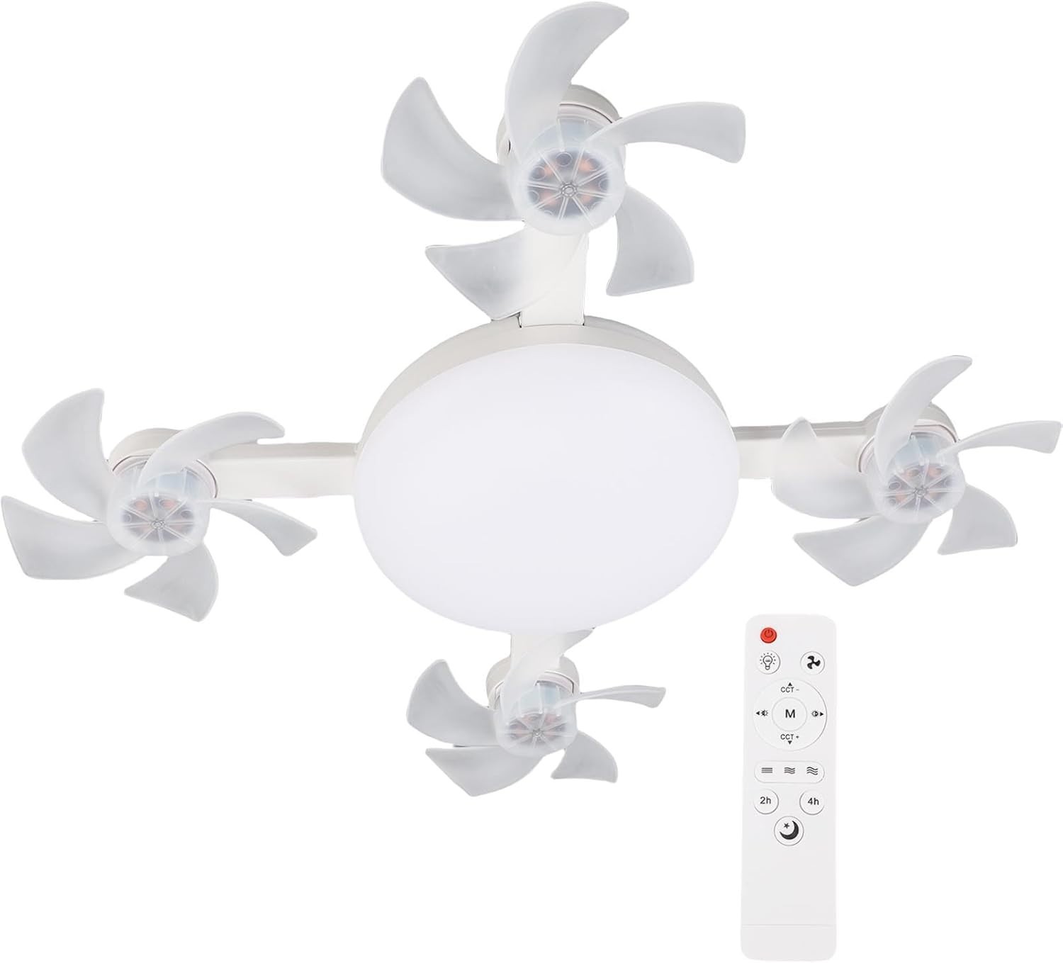 E27 E26 Screw LED Smart Ceiling Fan Light with Remote Control Drone Socket Fan